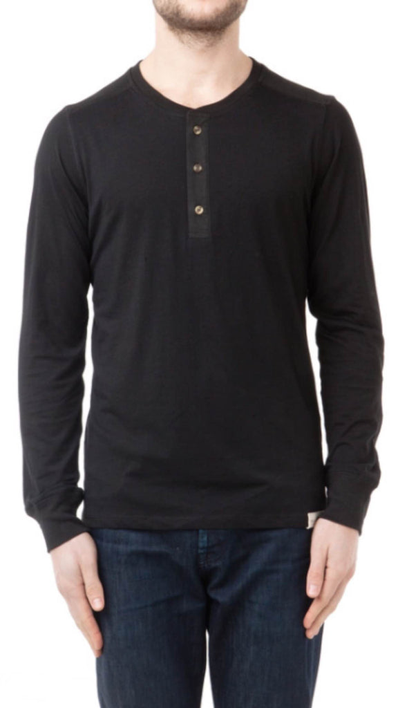 Flagship PIMA Cotton Handsome Henley (Black)